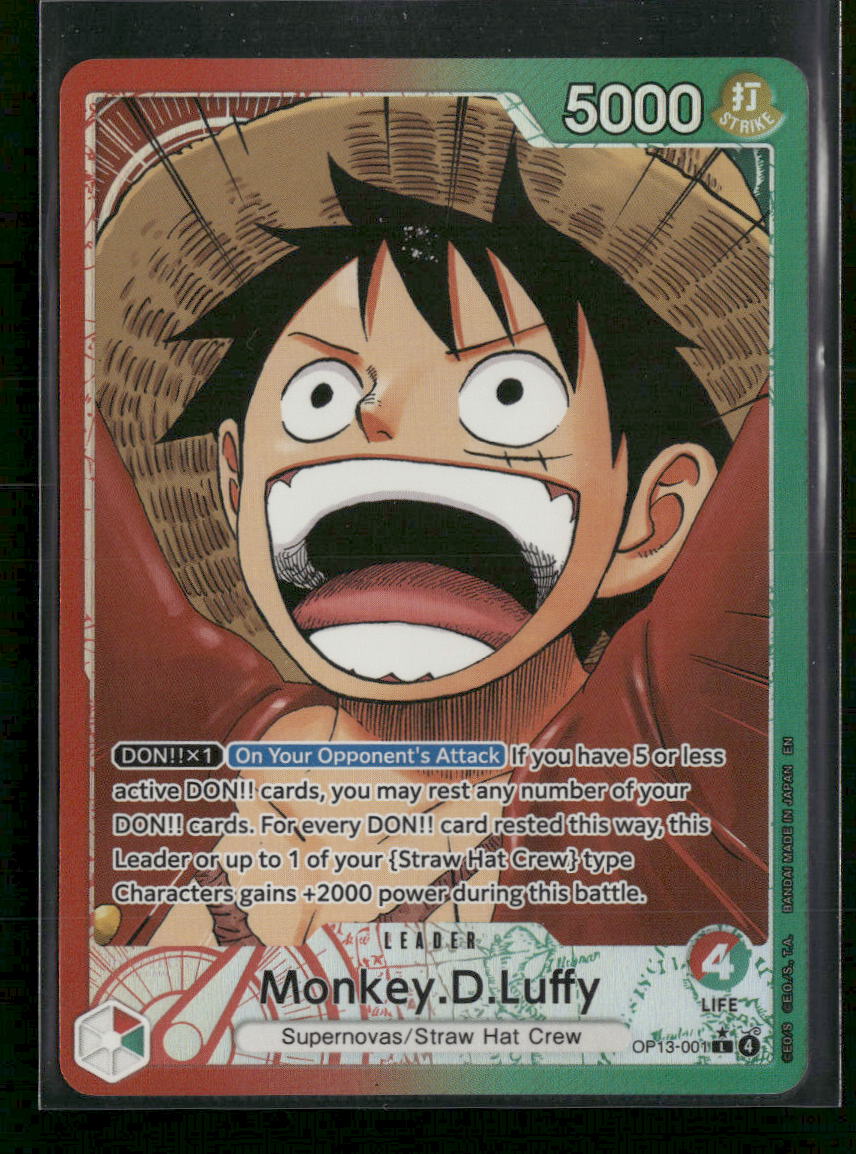 Carrying On His Will Monkey.D.Luffy (001) (Alternate Art) #OP13-001