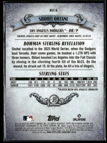 2026 Bowman Bowman Sterling Shohei Ohtani #BST-6