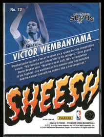 2023-24 Hoops Premium Stock Sheesh Silver Prizm Victor Wembanyama #12