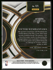 2023-24 Panini Select Blue (Retail Base) Victor Wembanyama Rookie #121