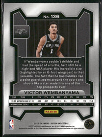 2023-24 Panini Prizm Victor Wembanyama Rookie #136