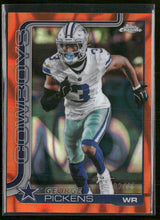2025 Topps Chrome Orange Wave Refractor George Pickens #/25 #80