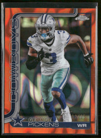 2025 Topps Chrome Orange Wave Refractor George Pickens #/25 #80