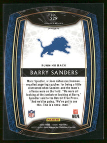 2020 Panini Select Light Blue Prizm Die Cut Barry Sanders #229