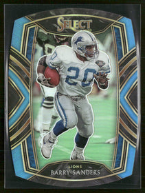 2020 Panini Select Light Blue Prizm Die Cut Barry Sanders #229