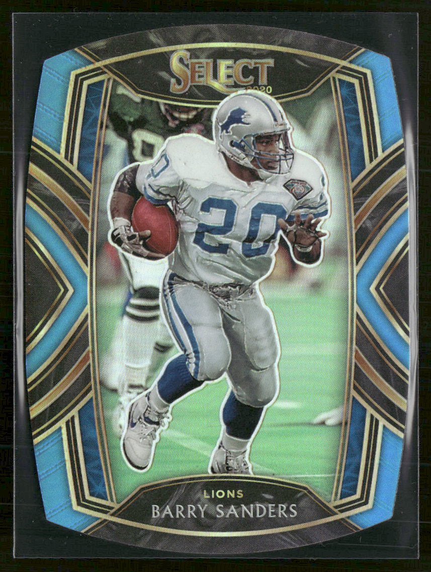 2020 Panini Select Light Blue Prizm Die Cut Barry Sanders #229