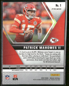 2020 Panini Mosaic Prizm Camo Pink Patrick Mahomes II #1