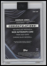 2023 Topps Chrome Black Auto Green Refractor Andruw Jones #/99 #CBA-AJO
