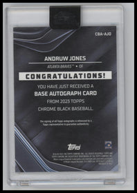2023 Topps Chrome Black Auto Green Refractor Andruw Jones #/99 #CBA-AJO