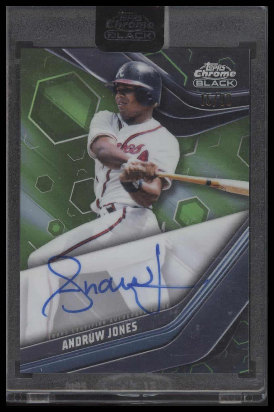 2023 Topps Chrome Black Auto Green Refractor Andruw Jones #/99 #CBA-AJO