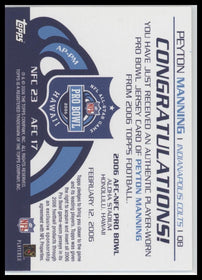 2006 Topps All-Pro Relics Peyton Manning #AP-PM