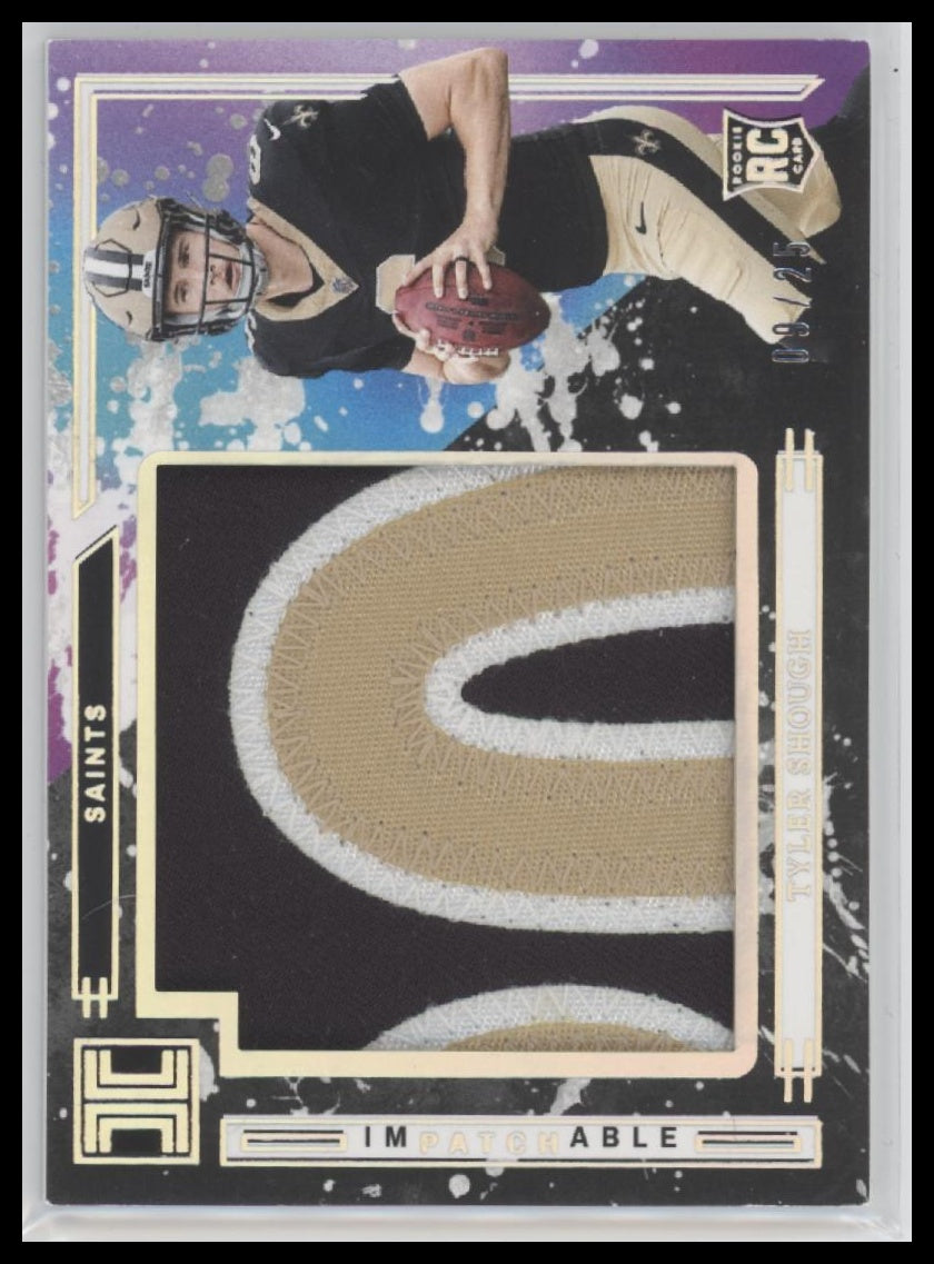 2025 Panini Impeccable ImPatchable Rookies Tyler Shough #/49 #IPR-TSH