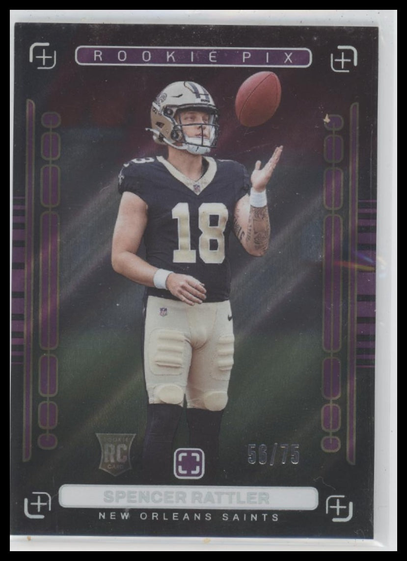 2024 Panini Photogenic Rookie Pix Purple Spencer Rattler #/75 #8