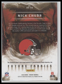 2020 Panini Origins Future Fabrics Nick Chubb #/75 #FF-14