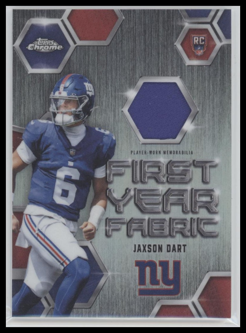 2025 Topps Chrome First Year Fabric Jaxson Dart #FYF-JD