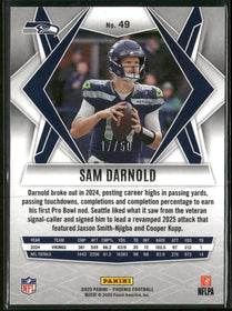 2025 Panini Phoenix Bronze Winter Prizm Sam Darnold #/50 #49