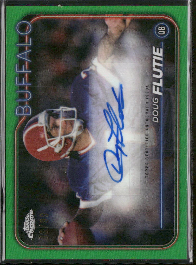 2024 Topps Chrome Autographs Green Refractor Doug Flutie #/99 Auto #BA-DFL