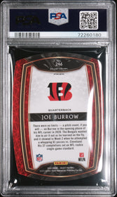 2020 Panini Select Die-Cut Purple Prizm Joe Burrow 10 PSA #246
