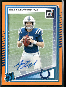 2025 Donruss Rated Rookies Autographs Orange Riley Leonard Rookie Auto #341