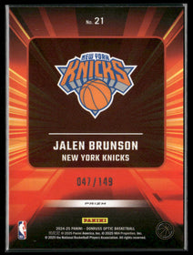 2024-25 Donruss Optic Express Lane Green Shock Jalen Brunson #/149 #21