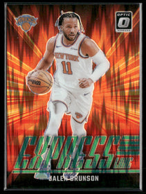 2024-25 Donruss Optic Express Lane Green Shock Jalen Brunson #/149 #21