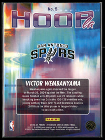 2023-24 Hoops Premium Stock Hoopla Victor Wembanyama #5