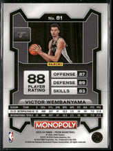 2023-24 Panini Prizm Monopoly Victor Wembanyama #81