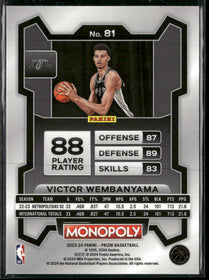 2023-24 Panini Prizm Monopoly Victor Wembanyama #81