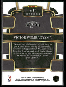 2023-24 Panini Select Blue (Retail Base) Victor Wembanyama Rookie #87