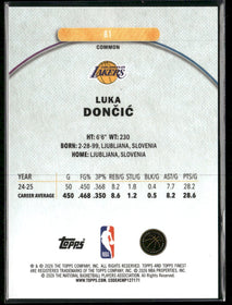 2025-26 Finest Purple Geometric Refractor Luka Doncic #/100 #81