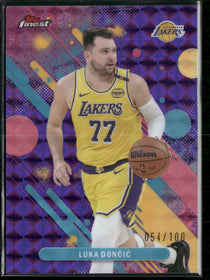 2025-26 Finest Purple Geometric Refractor Luka Doncic #/100 #81
