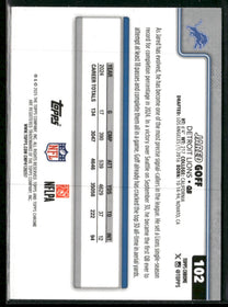 2025 Topps Chrome Blue Refractor Jared Goff #/150 #102
