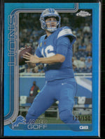 2025 Topps Chrome Blue Refractor Jared Goff #/150 #102