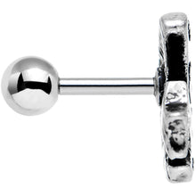 16G 1/4 Clear Gem Moon and Star Left Tragus Cartilage Earring