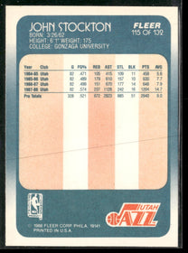 1988-89 Fleer John Stockton Rookie #115
