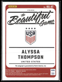 2024-25 Donruss The Beautiful Game Auto Pink Velocity Alyssa Thompson #BG-AT