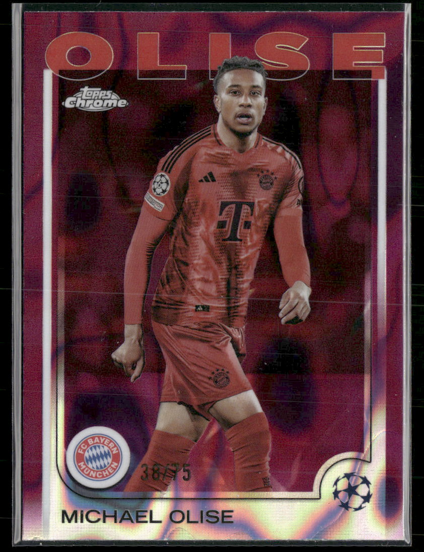 2024-25 Topps C UEFA C. C. Magenta Lava Refractor Michael Olise #/75 #81