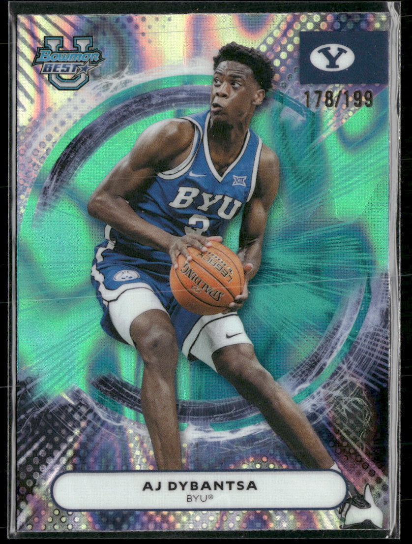 2025-26 Bowman University Best Aqua Lava #/199 AJ Dybantsa Auto #9
