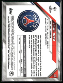 2021-22 Topps Chrome Sapphire Edition UEFA Champions League Lionel Messi #100