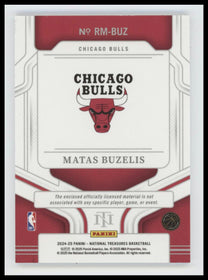 2024-25 Panini National Treasures Rookie Materials Matas Buzelis #/99 #RM-BUZ