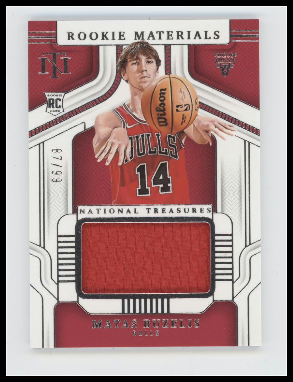 2024-25 Panini National Treasures Rookie Materials Matas Buzelis #/99 #RM-BUZ