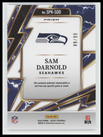 2025 Panini Select Sparks White Prizm Sam Darnold #/99 #SPK-SDD