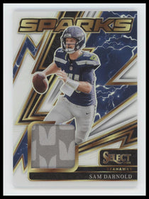 2025 Panini Select Sparks White Prizm Sam Darnold #/99 #SPK-SDD