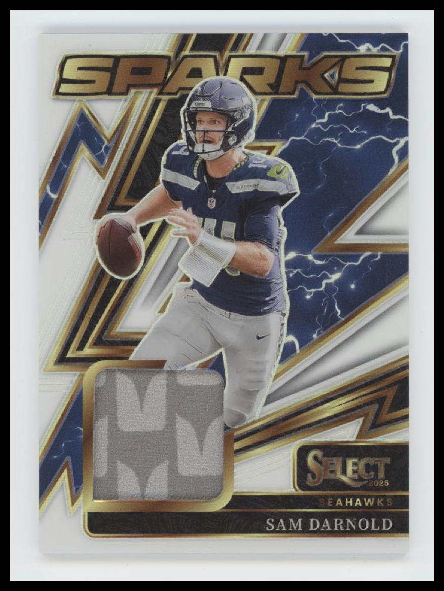 2025 Panini Select Sparks White Prizm Sam Darnold #/99 #SPK-SDD