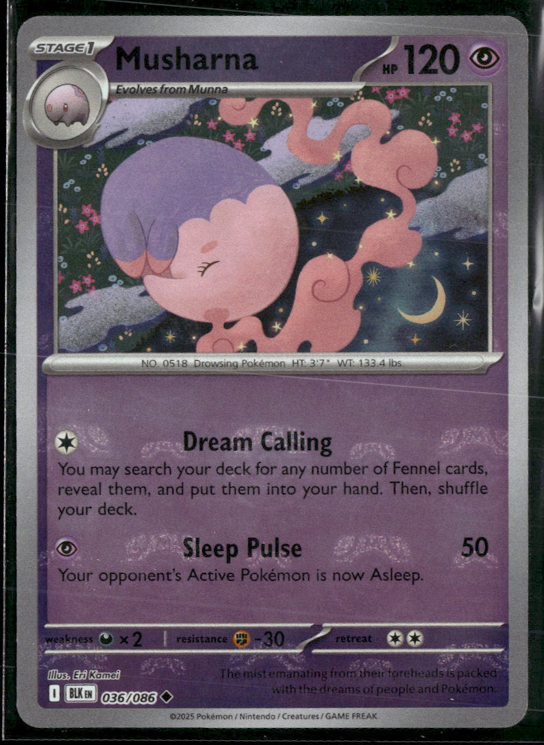 SV: Black Bolt Musharna (Master Ball Pattern) #036/086