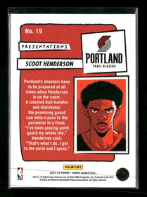 2023-24 Hoops Presentations Scoot Henderson #19