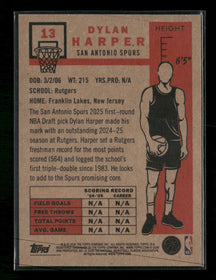 2025-26 Topps Living Dylan Harper #13