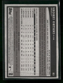 2018 Topps Big League Green Box Shohei Ohtani Rookie #141