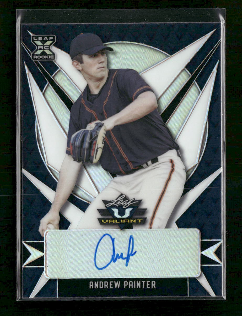 2021 Leaf Valiant Navy Blue Andrew Painter #/75 Auto #BA-AP1