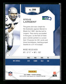 2021 Panini Playoff No Huddle Steve Largent #/10 #200